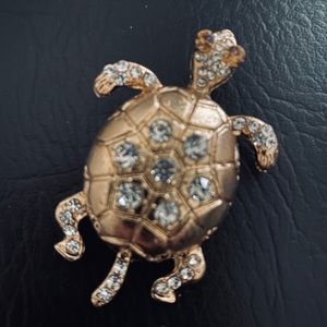 💗 Turtle Gold Brooch Pin NEW Tortoise